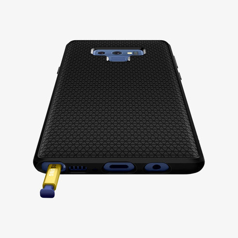 599CS24580 - Galaxy Note 9 Liquid Air Case in black showing the back